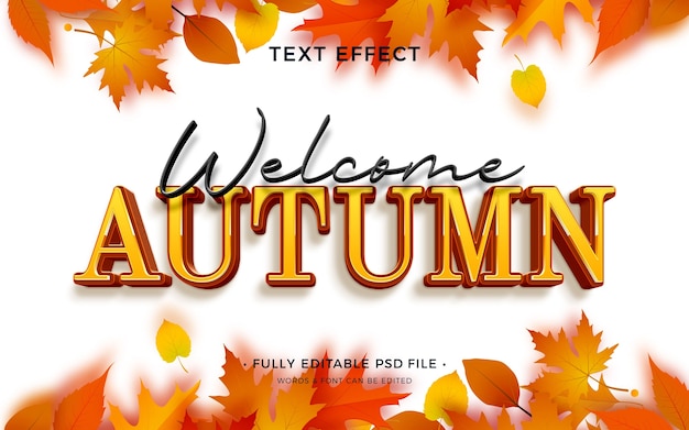 PSD autumn text effect