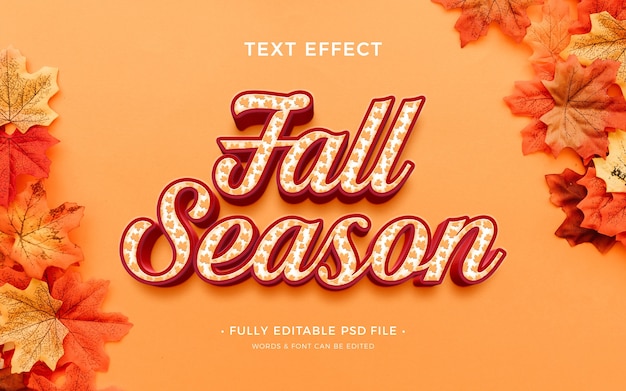 PSD autumn text effect