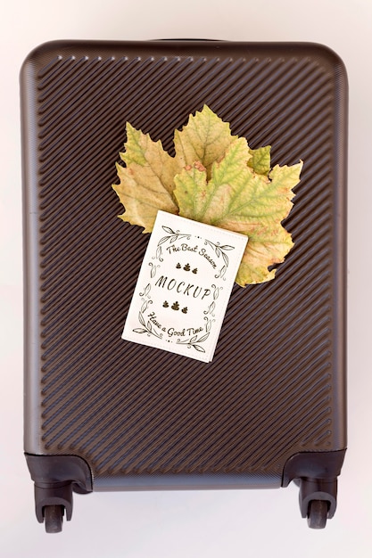 Autumn travel suitcase