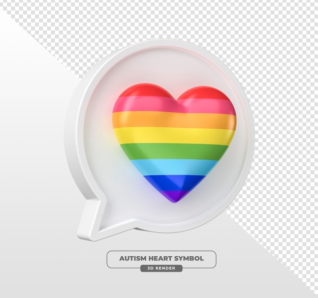 Autyzm Pride Heart