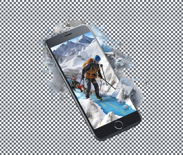 Avalanche apps mobile isolated on transparent background