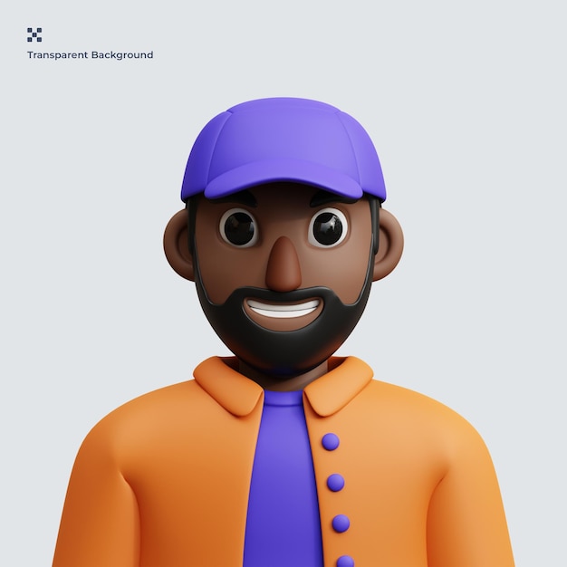 PSD avatar 3d illustration