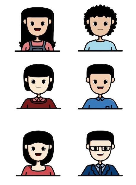 PSD avatar-pictogram voor mensen