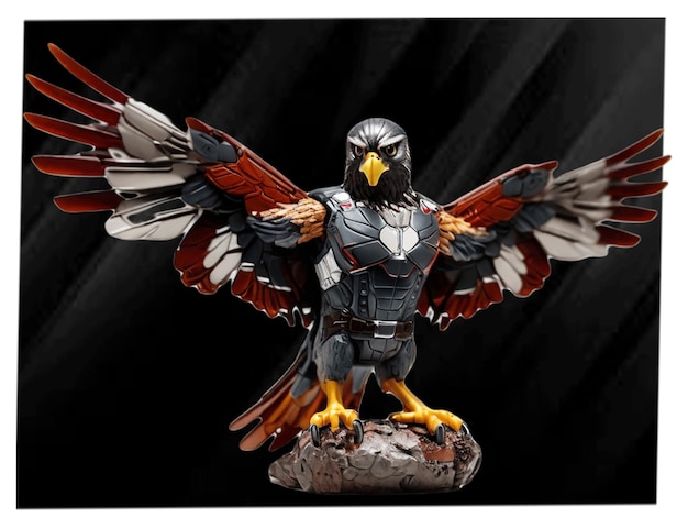 PSD avengers falcon at rest black background