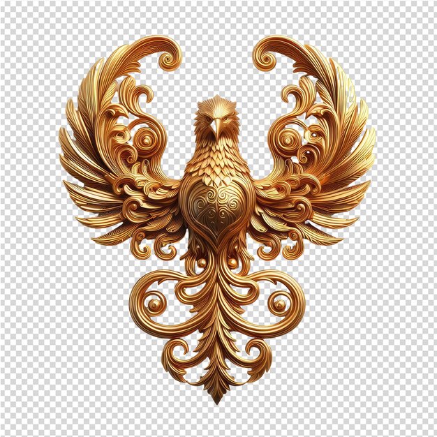 PSD avian majesty golden bird w 3d