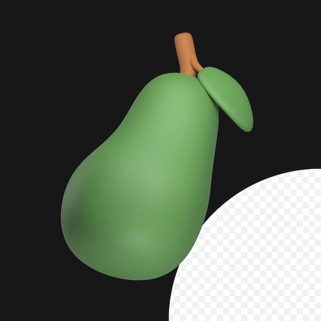 avocado 3d icon