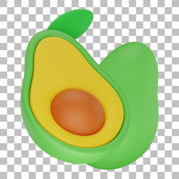 Avocado 3d illustratie