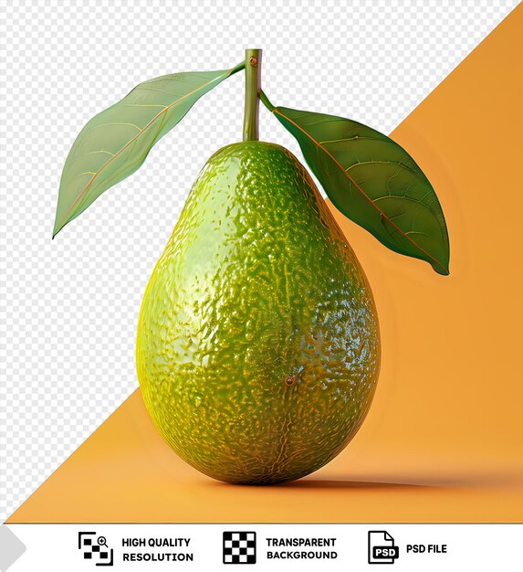 Плоды авокадо на желтом фоне