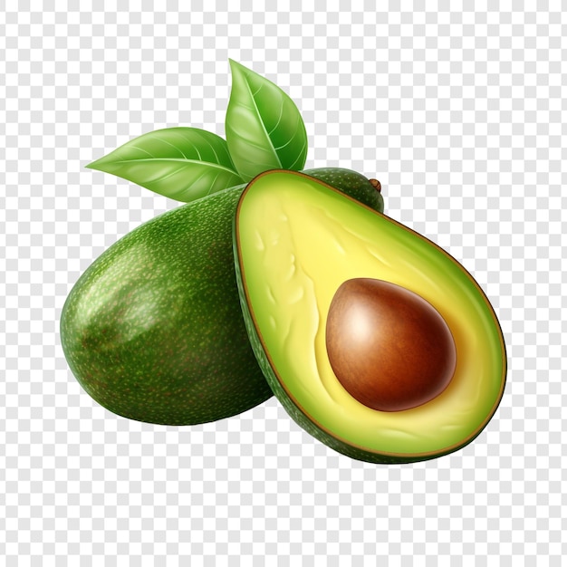 PSD avocado isolato su sfondo trasparente