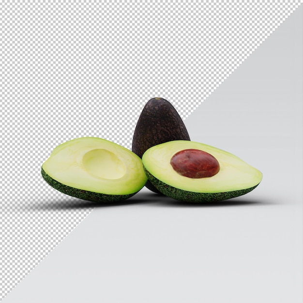 Avocado set isolated