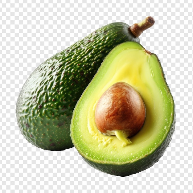 PSD avocado sullo sfondo della trasparenza psd