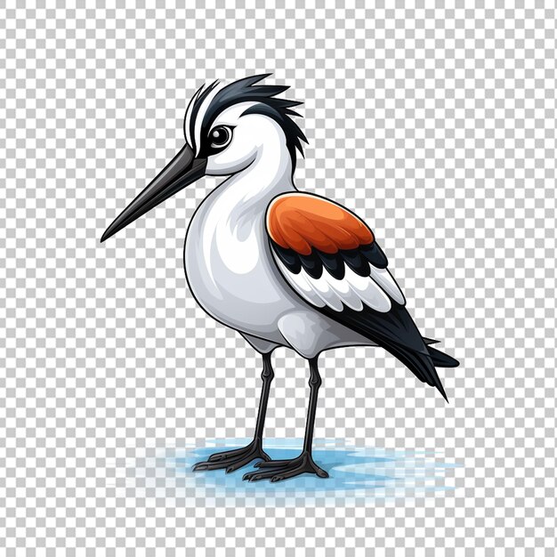 PSD logo della mascotte avocet