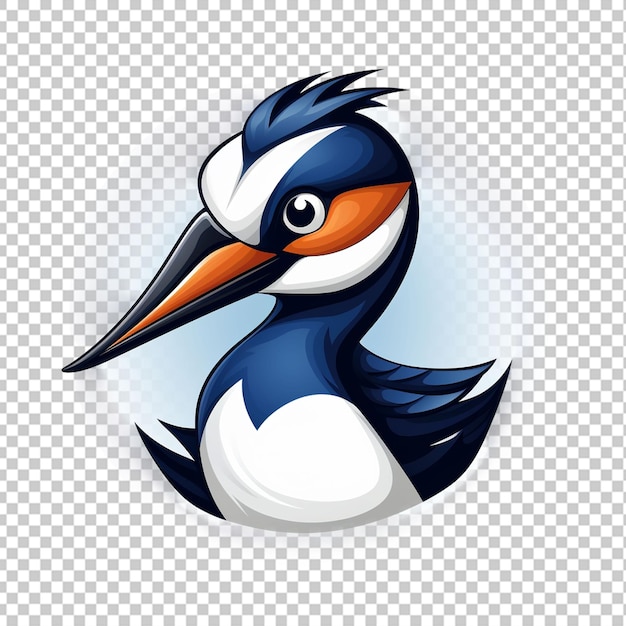 PSD logo della mascotte avocet