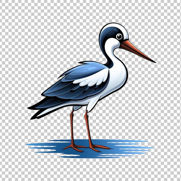 PSD logo della mascotte avocet