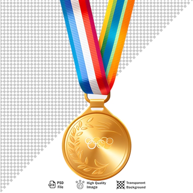 PSD award gold medal on transparent background