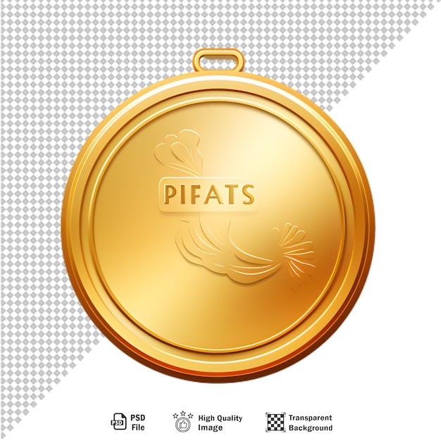 PSD award medal on transparent background