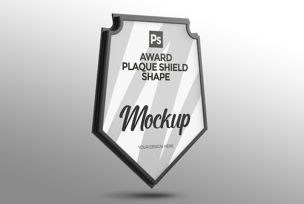 Award plaque schild vorm mockup