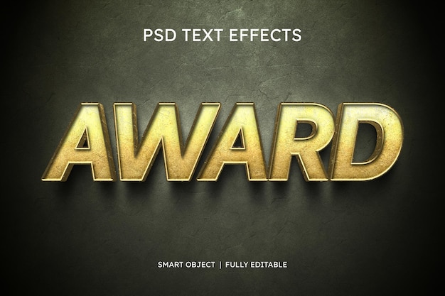 Award text style effect