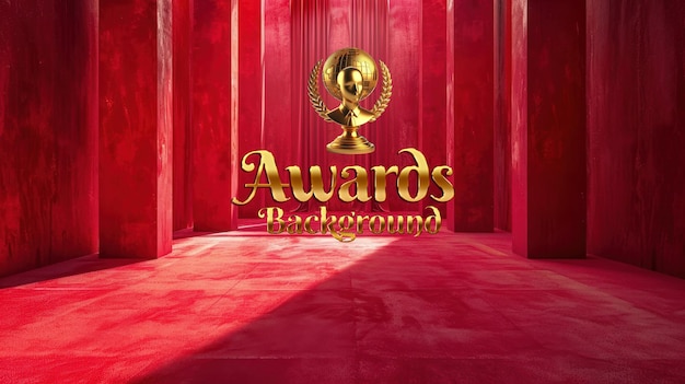 PSD awards background with editable text