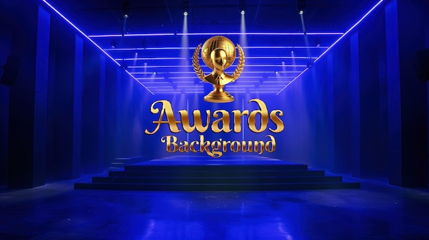 PSD awards background with editable text