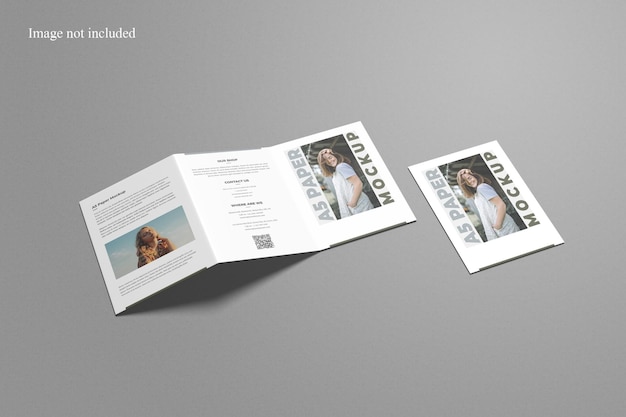 Awesome a5 trifold brochure mockup