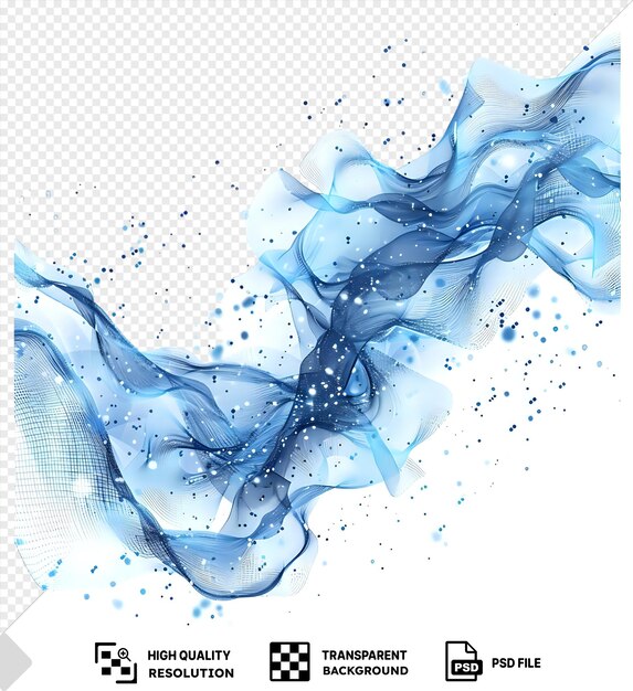 Awesome abstract digital wave vector symbol binary blue and white water splashing in the air