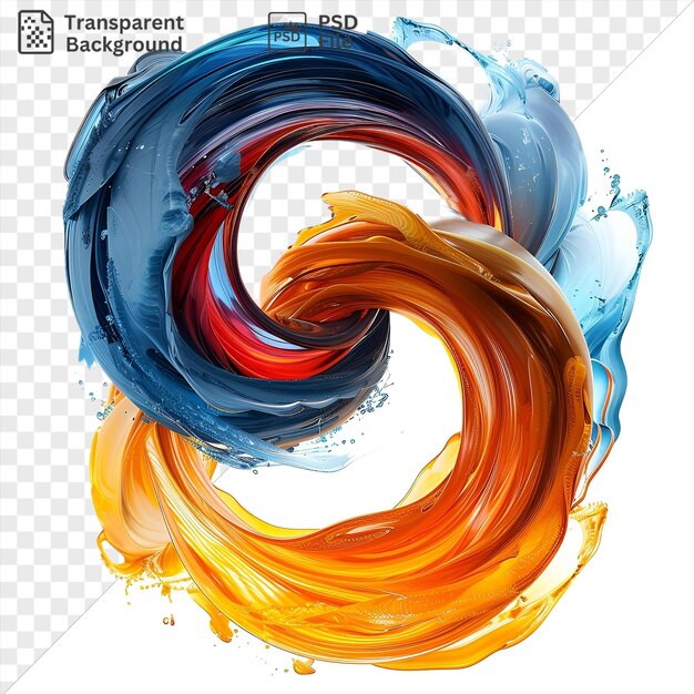 Awesome abstract oil swirls vector symbol viscous multicolored wave on a isolated background