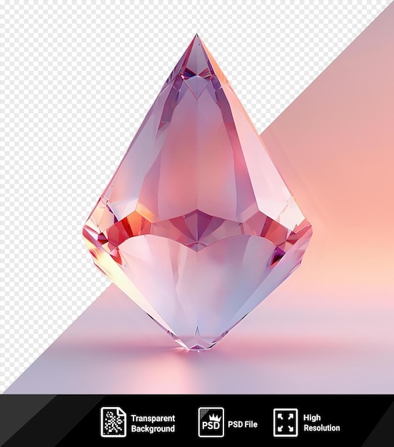 PSD awesome beautiful diamond in the shape of a heart png psd