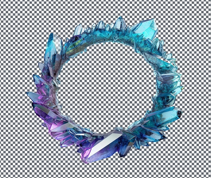 PSD awesome chrono crystal circlet isolated on transparent background
