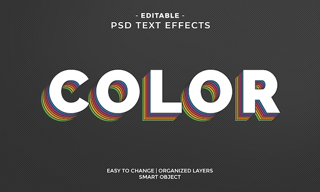 PSD awesome colorful text effect