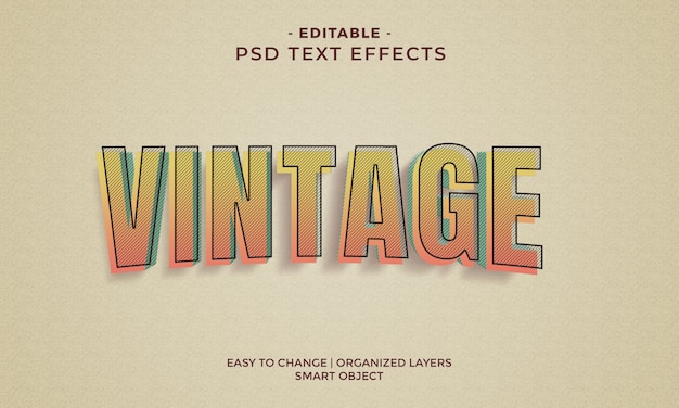 Awesome colorful vintage text effects