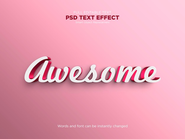 Awesome editable text effect