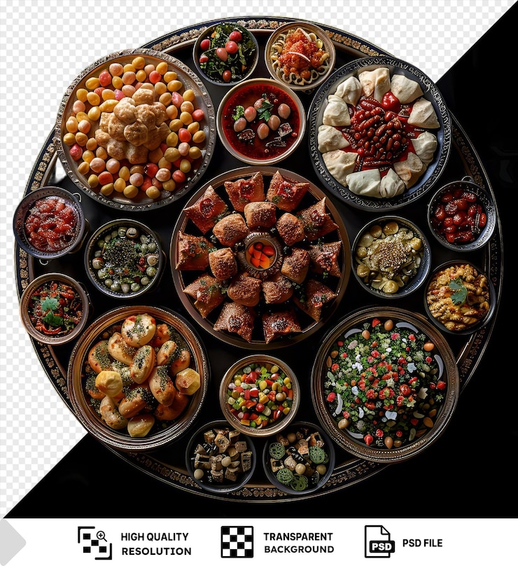 PSD eid al-fitr 祭りは様々な食べ物や飲み物を用意して開催されます