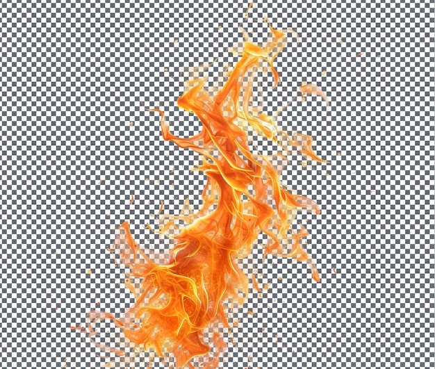 Awesome flame heat fire isolated on transparent background