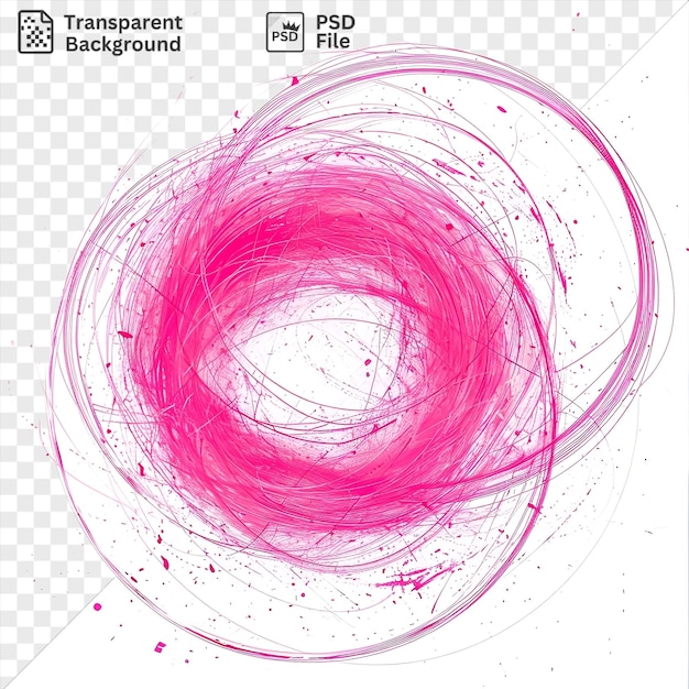 PSD Потрясающие неоновые абстрактные царапины векторный символ хаос розовый и синий вихри на изолированном фоне