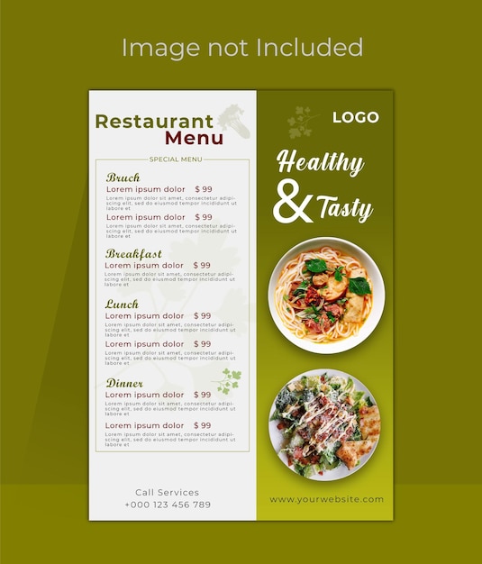 PSD awesome psd restaurant menu with trendy design