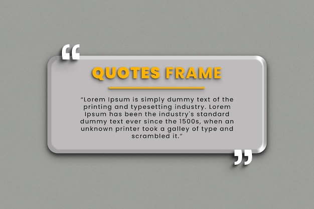 PSD awesome quotes frame box design