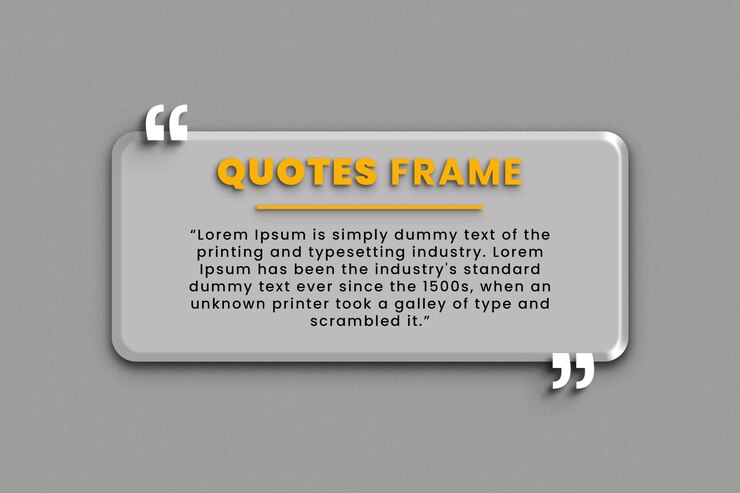 Awesome quotes frame box design