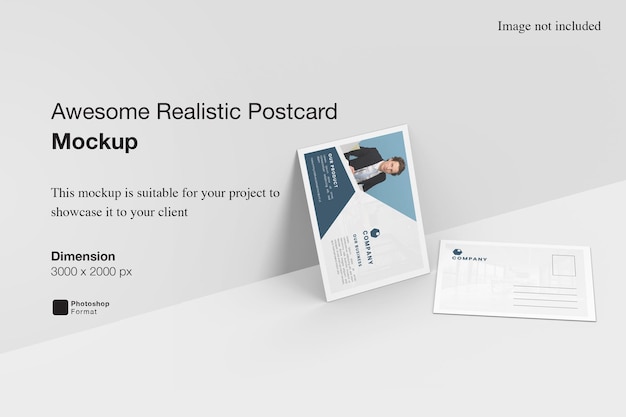 Mockup di cartolina realistico impressionante