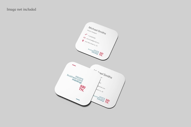 PSD awesome square business card mockup