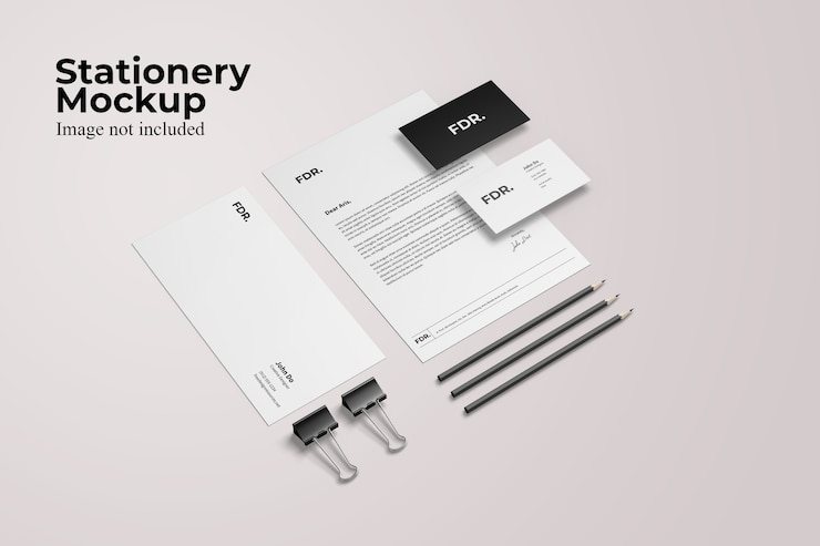 PSD awesome stationary mockup