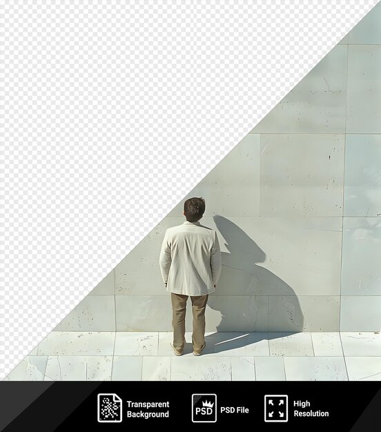 Awesome top view of an offcie district and one man standing near the wall png psd