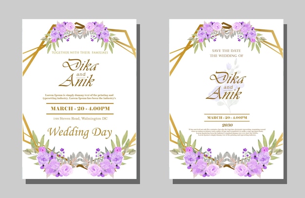 PSD awesome wedding invitation premium