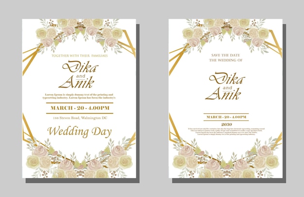 PSD awesome wedding invitation premium