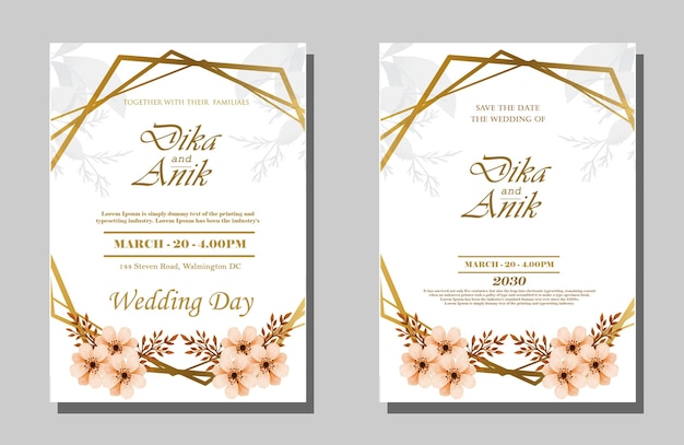 awesome wedding invitation psd
