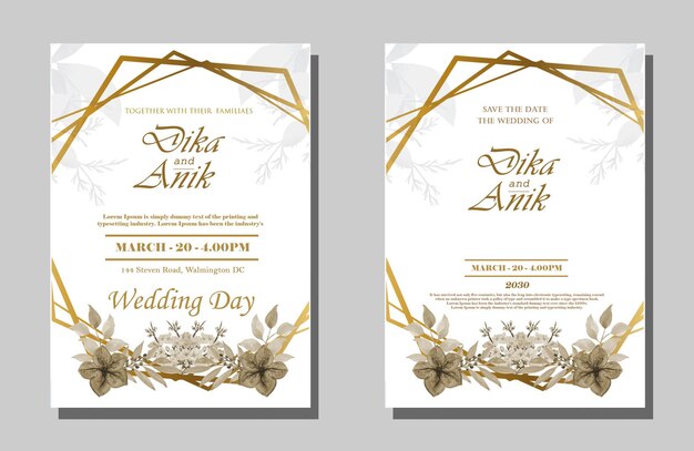 PSD awesome wedding invitation