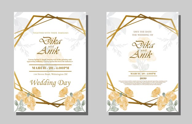 PSD awesome wedding invitation