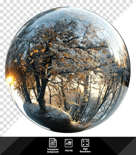 PSD awesome winter item ball like object in the snow