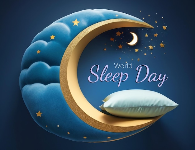 PSD awesome world sleep day psd banner template (template di banner del giorno del sonno mondiale)