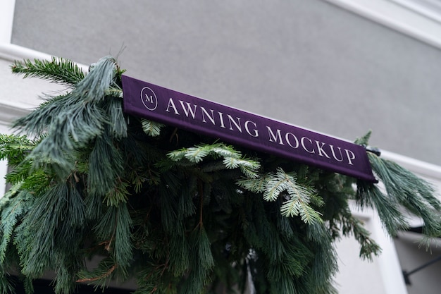 awning mock-up design for shop building